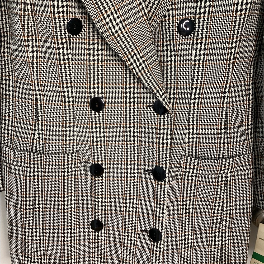 Deadstock Vintage RAFAEL Houndstooth Blazer with Black Buttons 12 - Picture 4 of 13